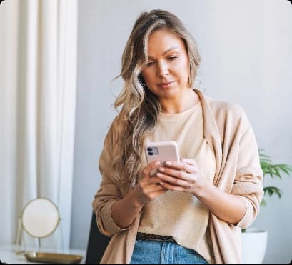 Customer searching on mobile phone